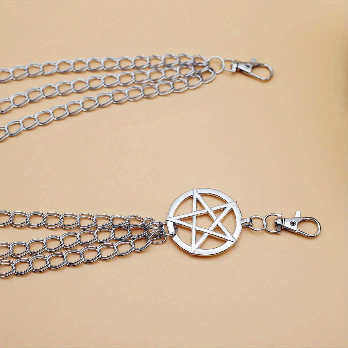 1pc Punk Pentagram Pants Chain, Gothic Rock Accessories For Girls & Teens
