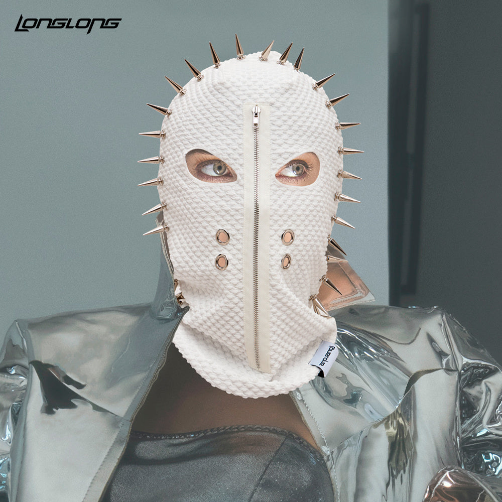 LONGLONG 1pc LONGLONG Rivet Balaclava Face Mask, Shiesty Hood Fancy Full Face Mask for Men Women for Cosplay Party