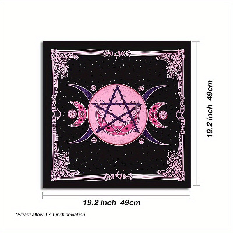 Starry Twelve Constellations Tarot Altar Cloth - Polyester, No Power Needed, Holiday Theme, Perfect For Divination & Oracle Cards