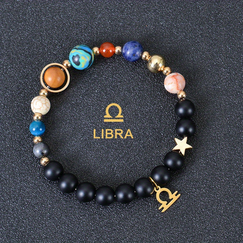 Handcrafted Zodiac Bracelet - Natural Tiger Eye Stone Beads, Unique Pattern & Color Variations, Perfect Gift for Women and Men
