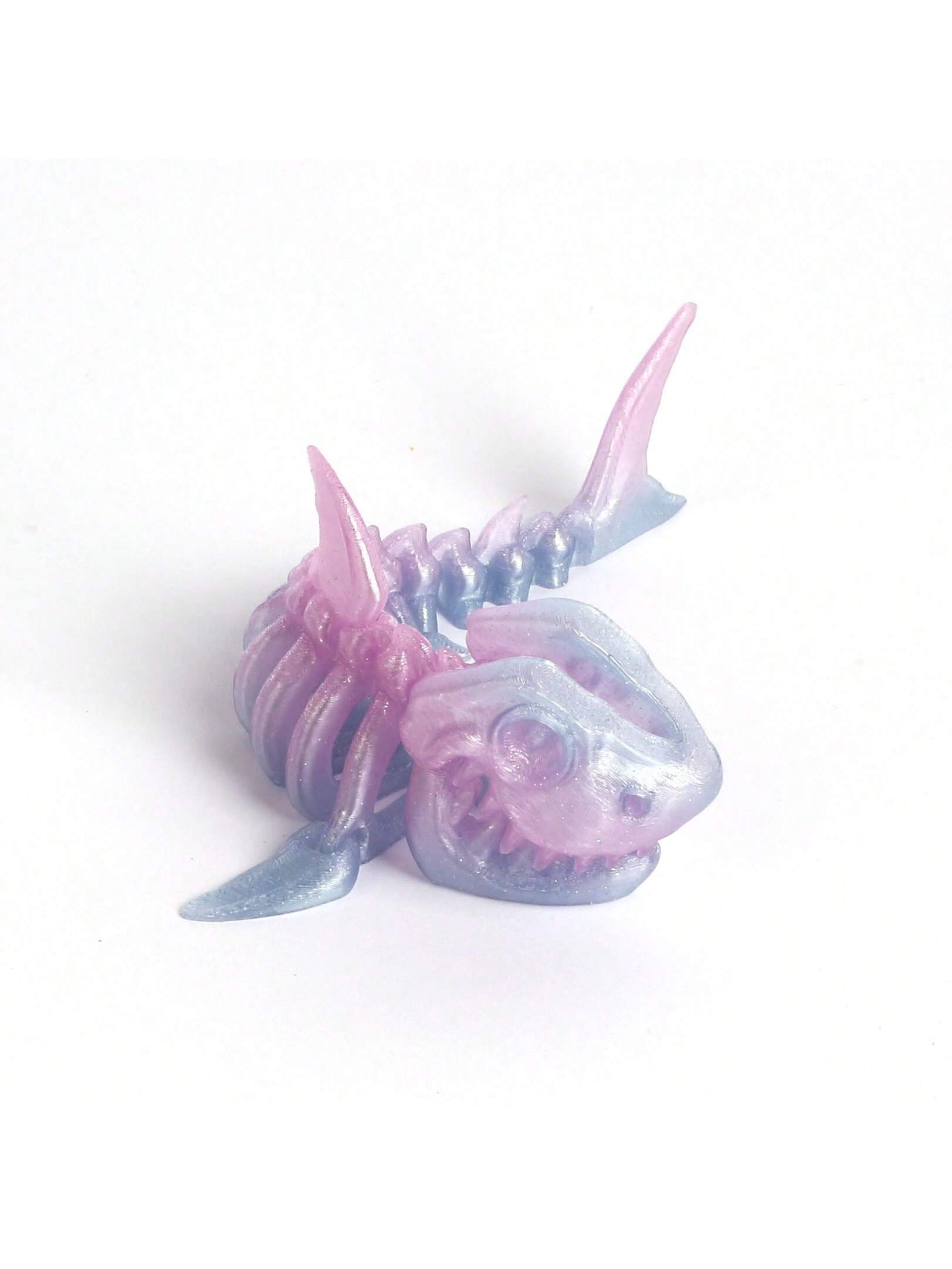 1pc 3D Printed Shark Skeleton Articulated Toy, Creative Decor Piece, Holiday/Birthday Gift For Him/Her, Perfect Present - Pedlar's Attic