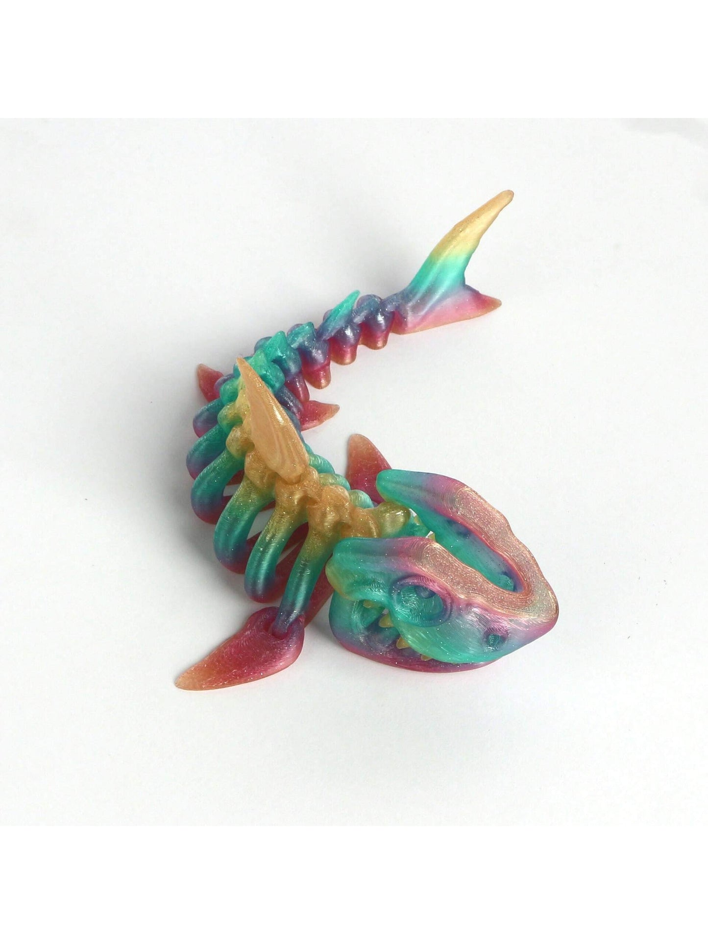 1pc 3D Printed Shark Skeleton Articulated Toy, Creative Decor Piece, Holiday/Birthday Gift For Him/Her, Perfect Present - Pedlar's Attic