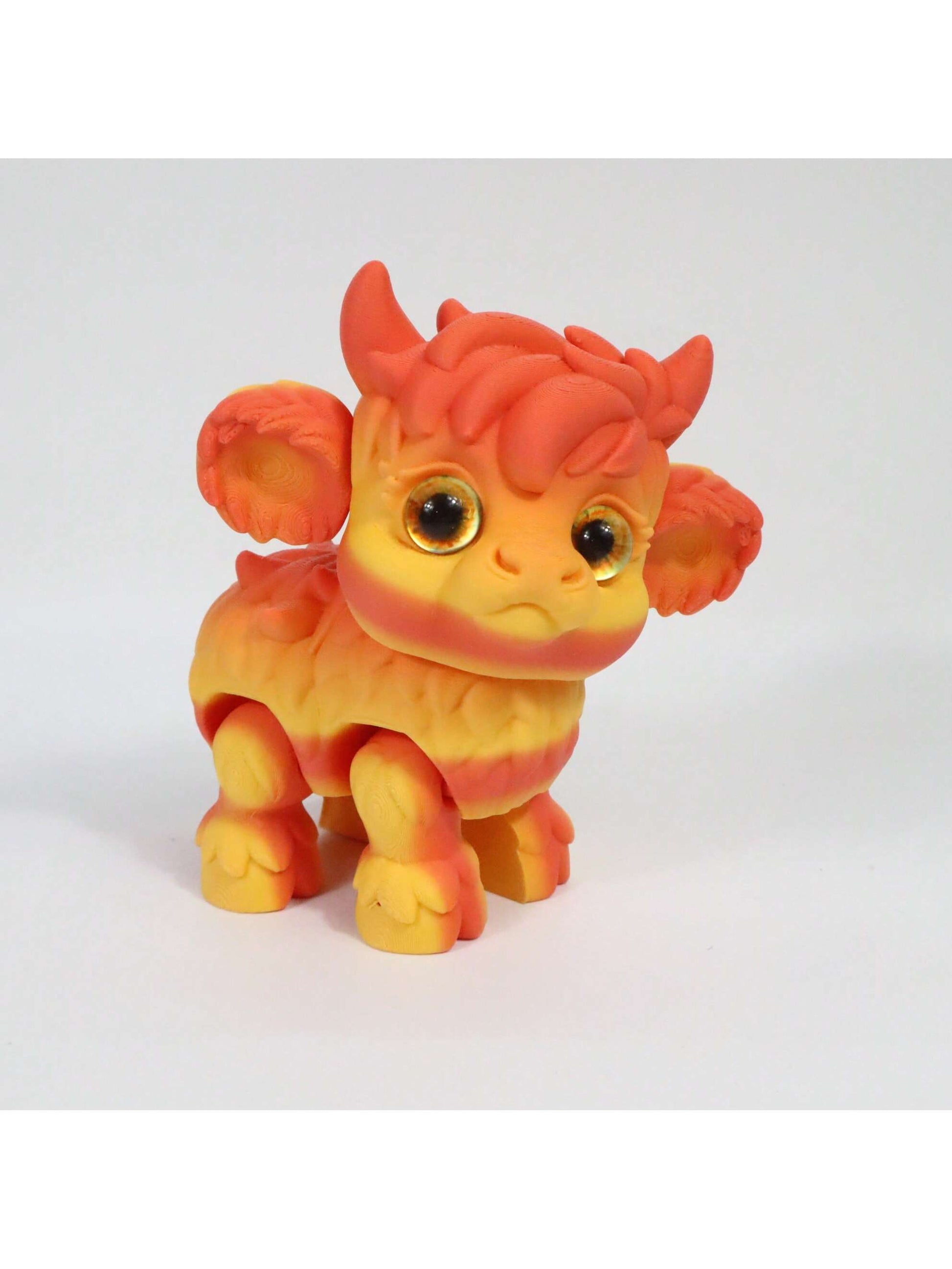 1pc 3D Printed Yak Statue, Home Decor, Figurine With Realistic Eyes And Movable Joints, Suitable For Halloween, Christmas Gifts, Various Occasions, 3D Printed Animal Decoration - Pedlar's Attic