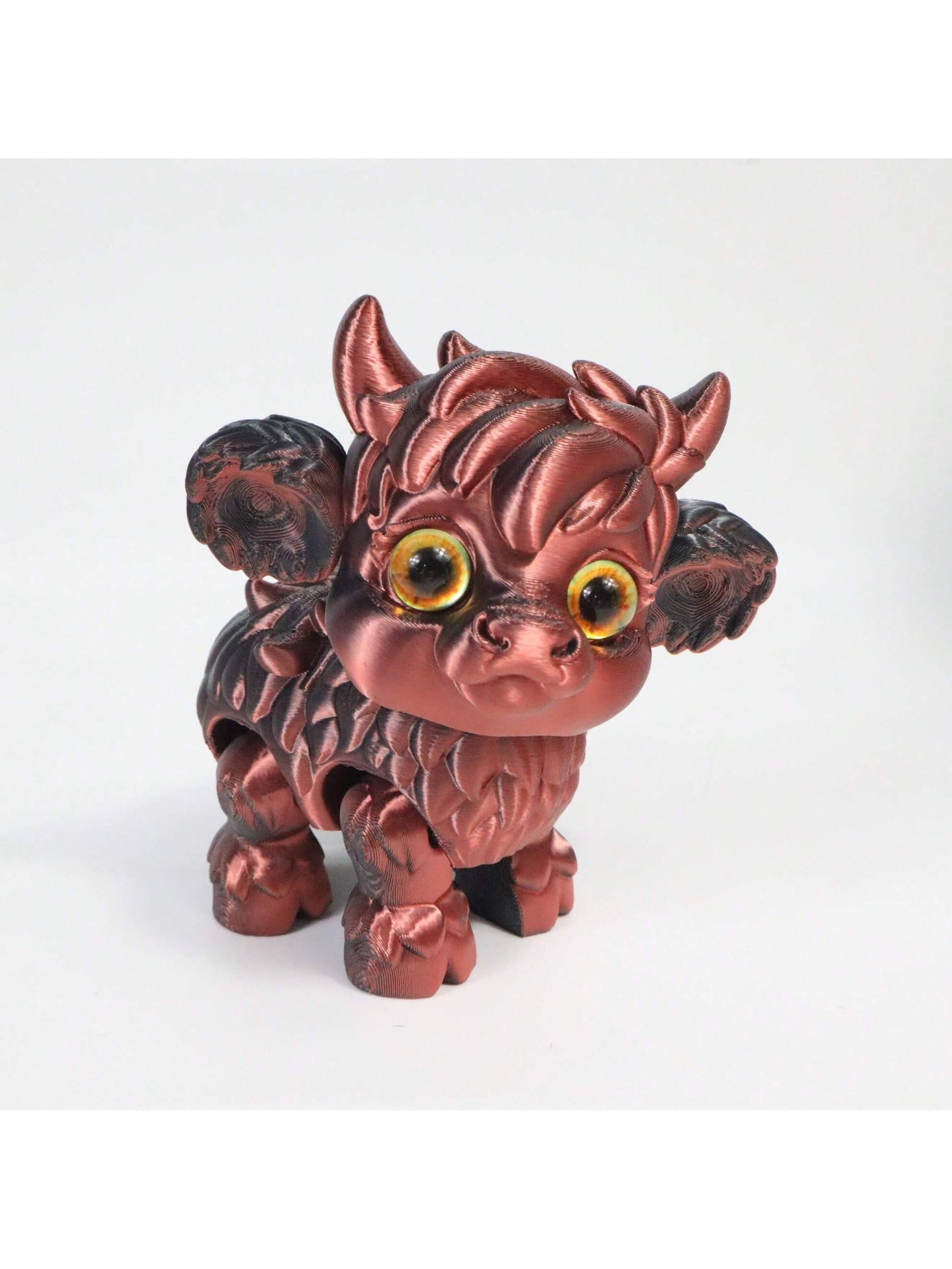 1pc 3D Printed Yak Statue, Home Decor, Figurine With Realistic Eyes And Movable Joints, Suitable For Halloween, Christmas Gifts, Various Occasions, 3D Printed Animal Decoration - Pedlar's Attic