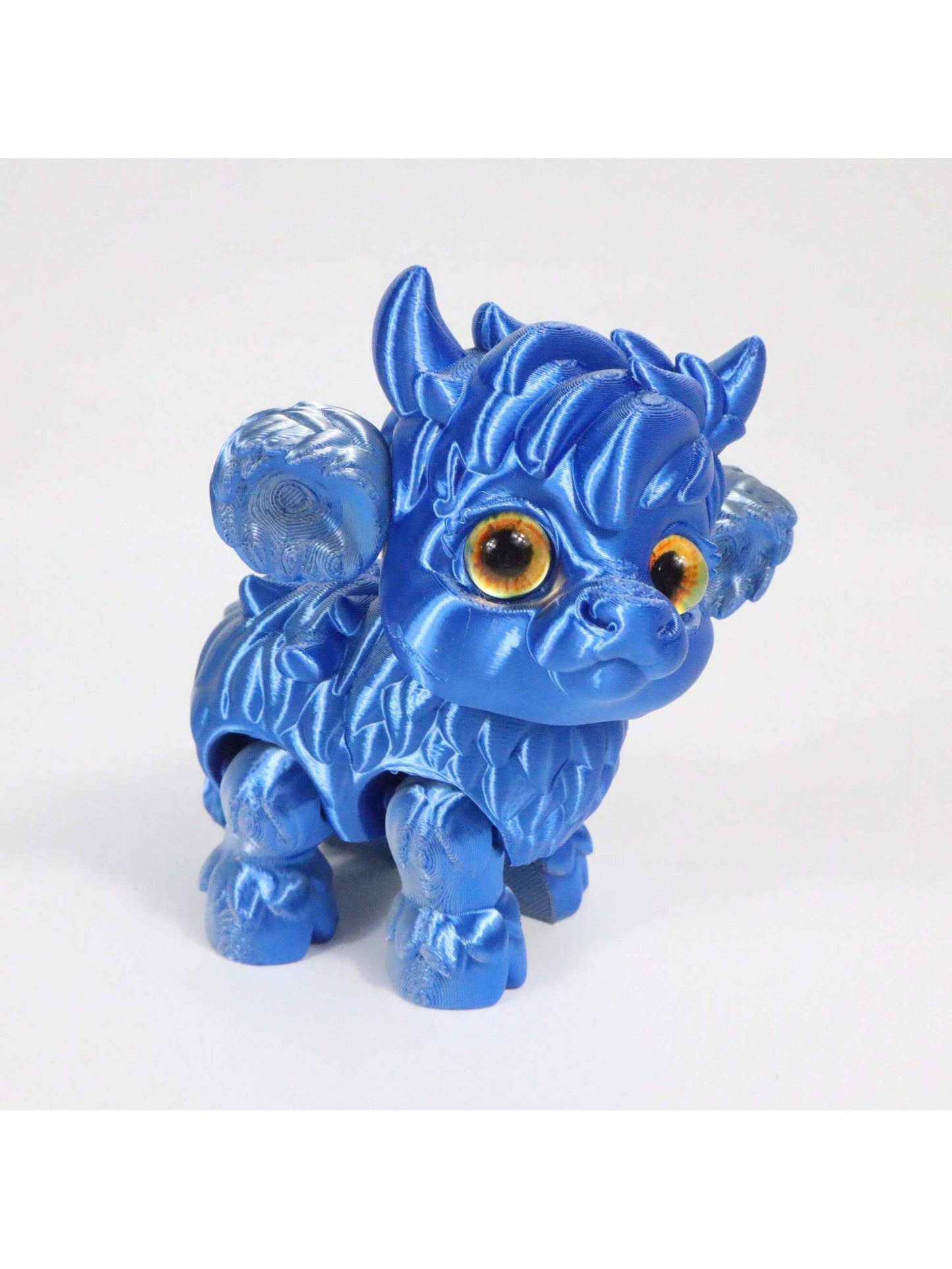 1pc 3D Printed Yak Statue, Home Decor, Figurine With Realistic Eyes And Movable Joints, Suitable For Halloween, Christmas Gifts, Various Occasions, 3D Printed Animal Decoration - Pedlar's Attic