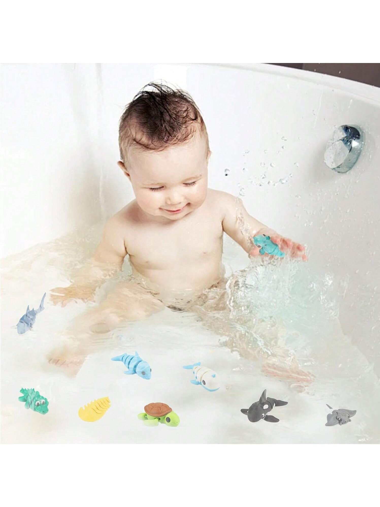 22PCS Ocean Animal Set, 3D Printed Mini Sea Animals Articulating Flexible Fidget Toys, Cute Animal Figurines Toys Birthday Office Desktop Home Decoration,This Is The Best Gift To Give Them On Christmas, Halloween Or A Child's Birthday. - Pedlar's Attic