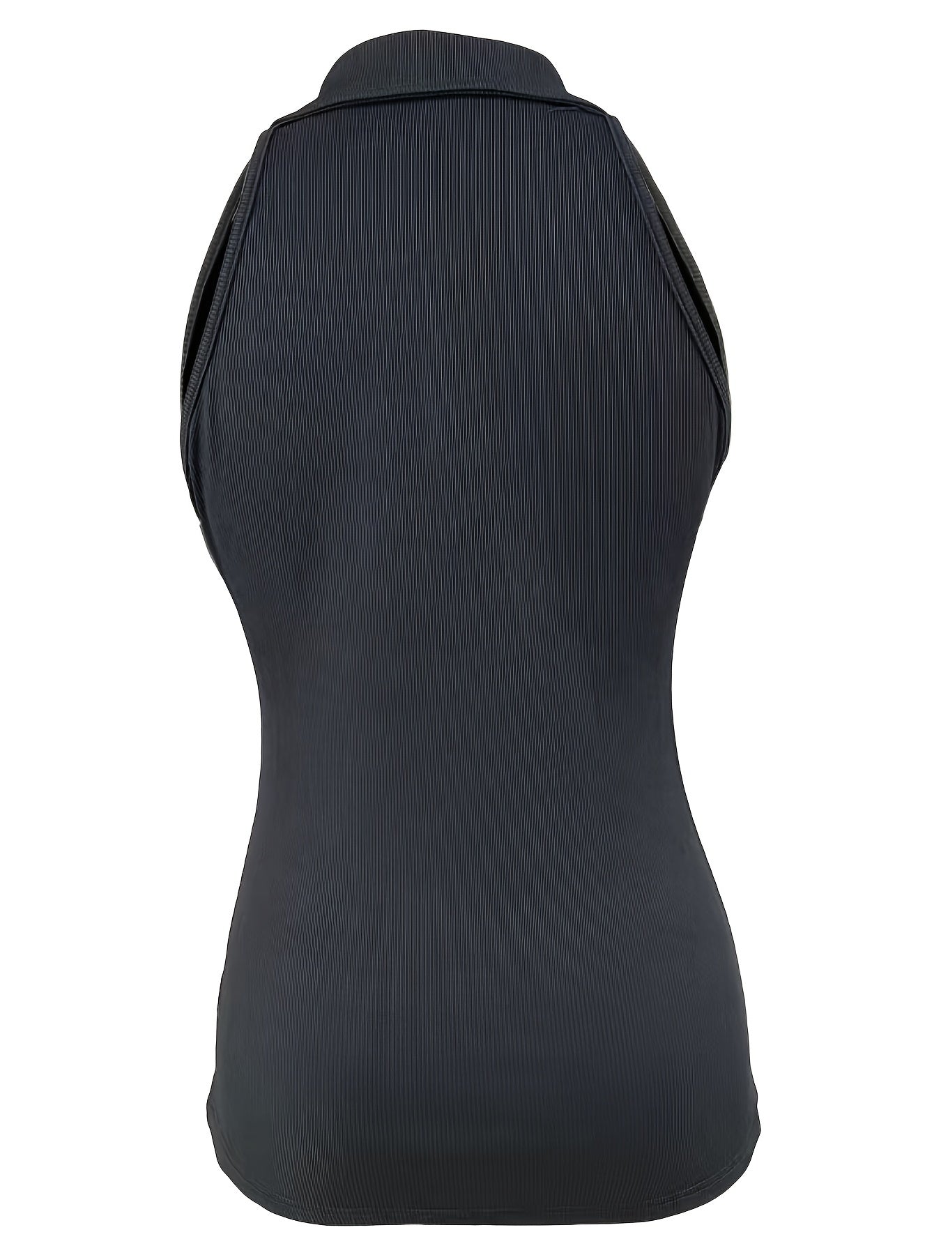 Sexy Ribbed Half Zip Up Tank Top - Sleeveless Summer Essential with Comfortable Fit, Breathable Fabric, and Flattering Design - Women's Clothing for Warm Weather