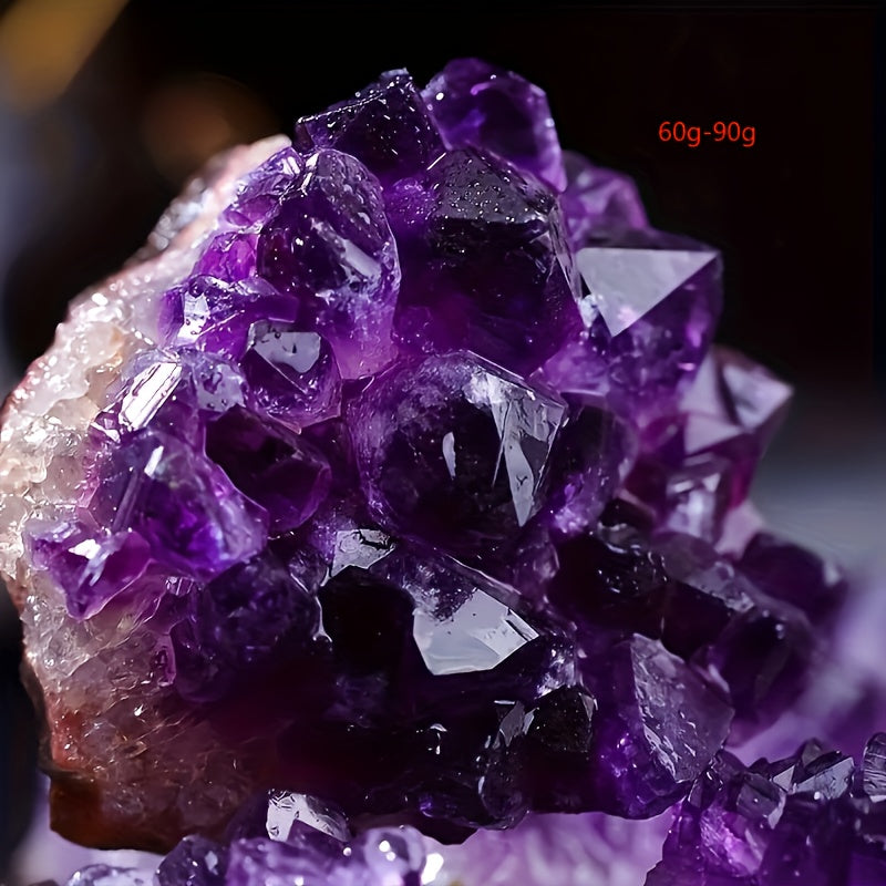 1pc Beautiful Brazilian Natural Amethyst Cave, Amethyst Cluster Amethyst Block Amethyst Fragments, Healing Crystals, DIY Faux Gemstones Amethyst Jewelry, Rough Knick-knacks Protected From Radiation,Home Aquarium Decoration,ho