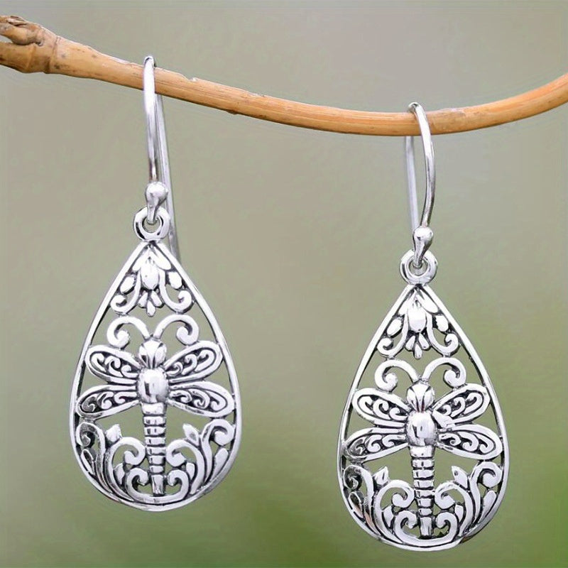 Stunning Dragonfly Earrings - Silver Plated, Delicate Gift for Women
