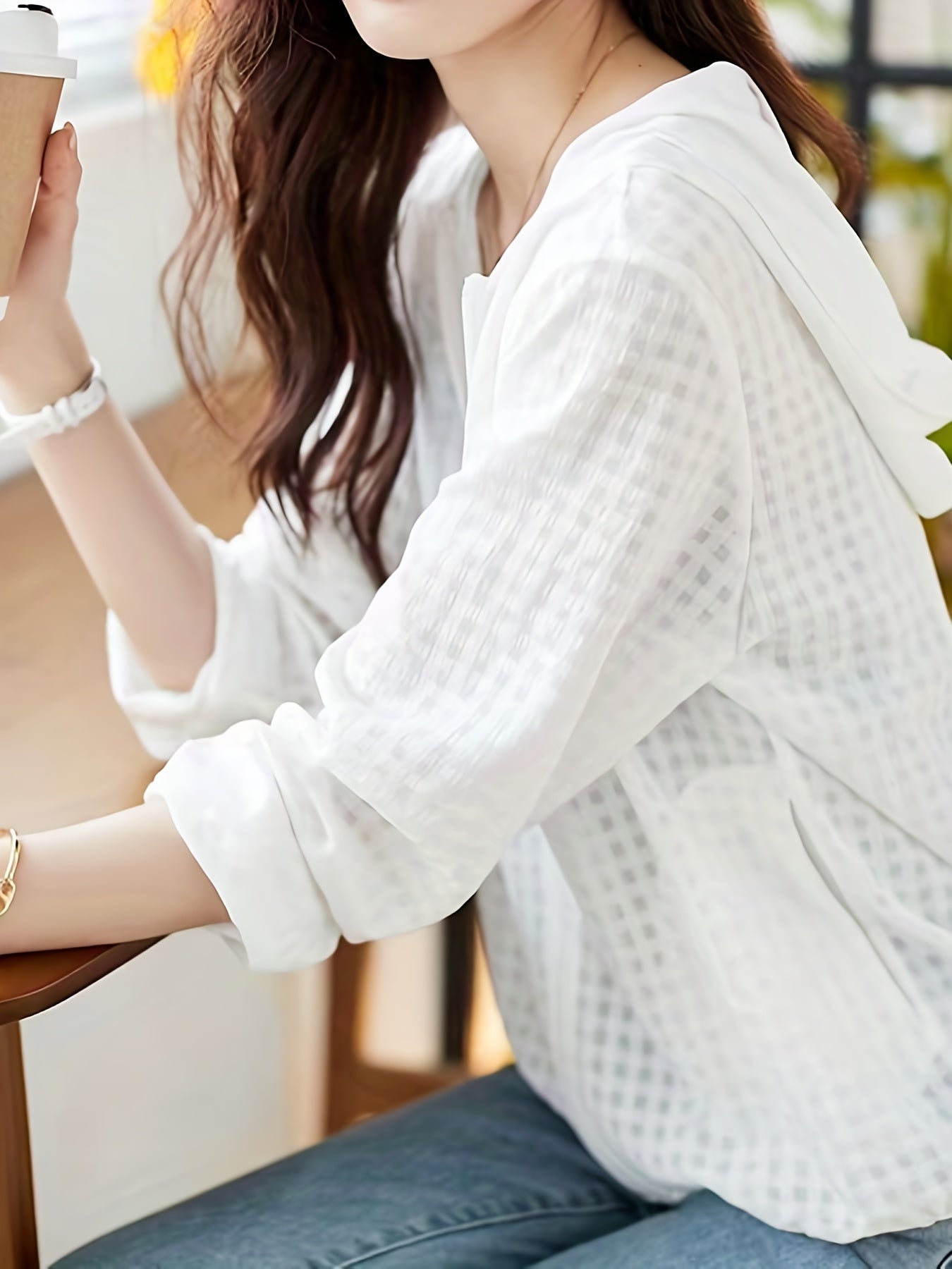 Lightweight Casual Summer Jacket for Women - Easy-Care Polyester, Stylish Solid Color Zip Coat