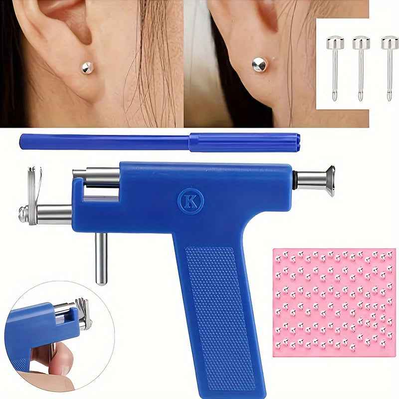 98-Piece Professional Ear Piercing Kit with Stainless Steel Studs - Pedlar's Attic
