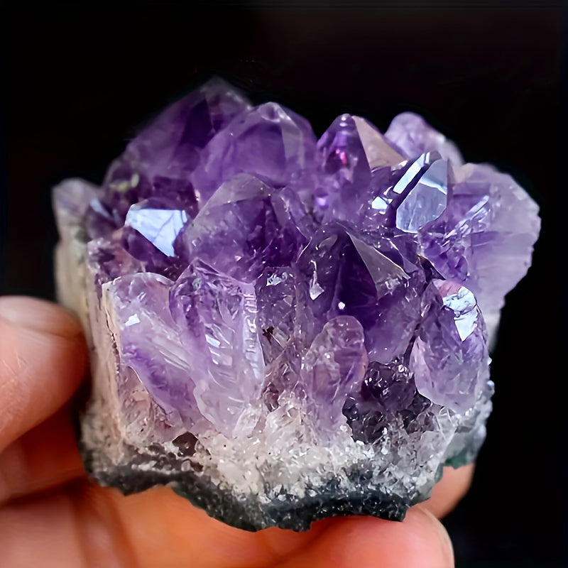 1pc Beautiful Brazilian Natural Amethyst Cave, Amethyst Cluster Amethyst Block Amethyst Fragments, Healing Crystals, DIY Faux Gemstones Amethyst Jewelry, Rough Knick-knacks Protected From Radiation,Home Aquarium Decoration,ho