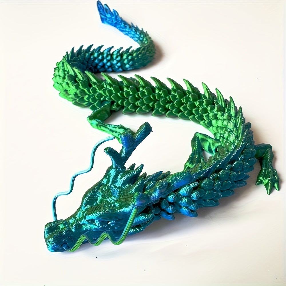 Exquisite 23.62inch 3D Printed Dragon Beads Ornament Figurine - Intricately Detailed Collectible Masterpiece with Vibrant Colors and Textures - Ideal Gift for Creative Collectors, Dragon Enthusiasts, and Fantasy Fans