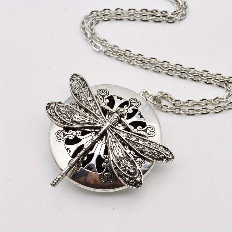 1 Pc Dragonfly Essential Oil Pendant Necklace For Mama's Mother's Day Gift Vintage Dragonfly Locket