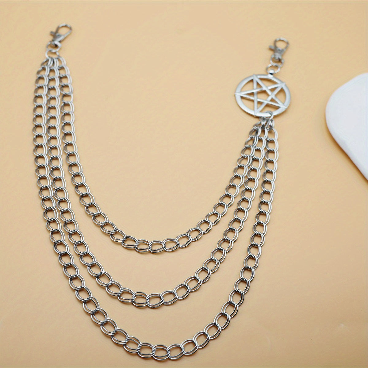 1pc Punk Pentagram Pants Chain, Gothic Rock Accessories For Girls & Teens