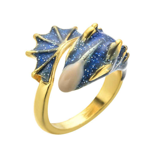 Jade Dragon Ring Lucky Finger Pet Ring Adjustable Opening Vintage Delicate Ring - Pedlar's Attic