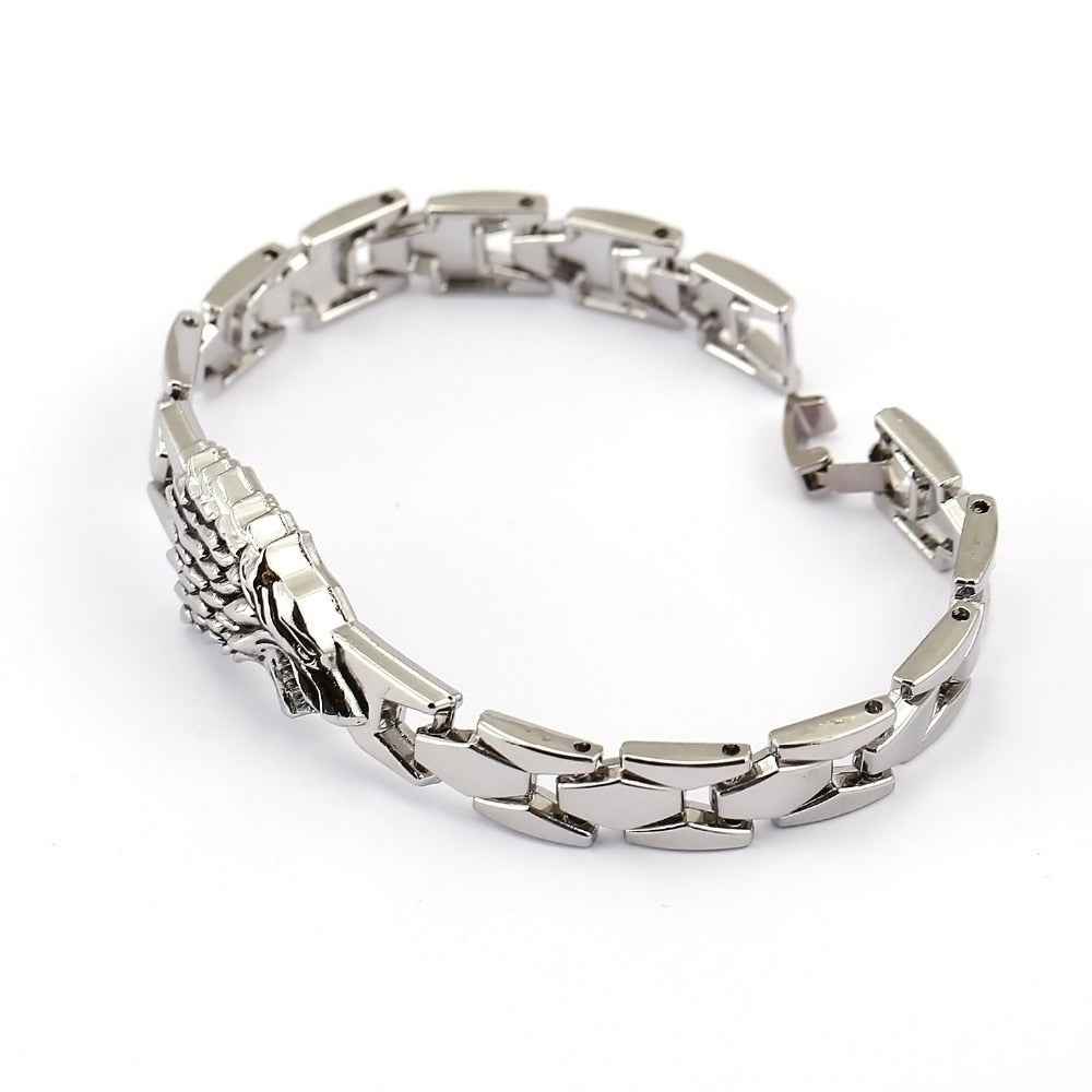 Wolf Bracelets & Bangles Zinc Alloy Chain Silver Bracelet - Pedlar's Attic