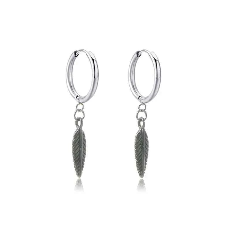 Punk Stainless Steel Hoop Earrings - Trendy Goth Hip Hop Jewelry for Men & Women - Pedlar's Attic