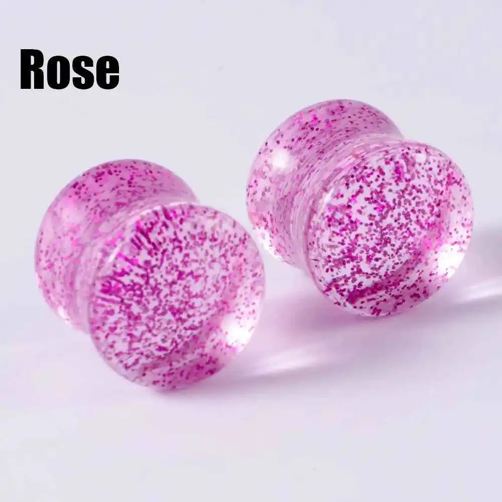 2pcs Acrylic Sequins Ear Gauges - Pedlar's Attic