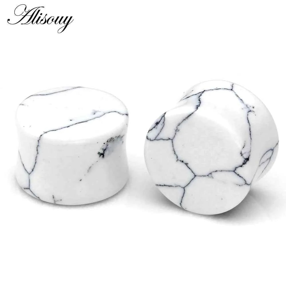 1PC Stone Ear Plugs Gauges Earrings Women Men Ear Plug Flesh Tunnel Piercing Expander Ear Stretcher Body Piercing Jewelry - Pedlar's Attic