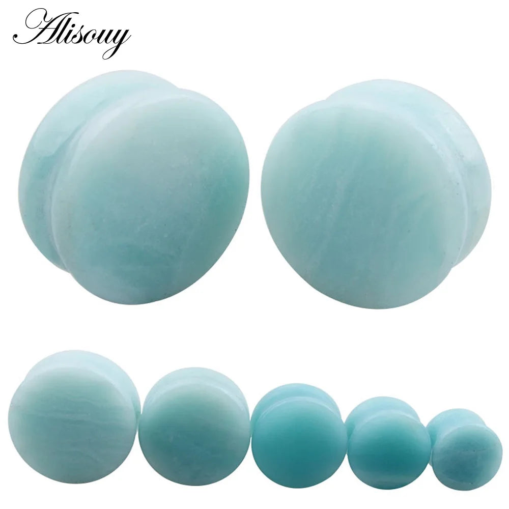 1PC Stone Ear Plugs Gauges Earrings Women Men Ear Plug Flesh Tunnel Piercing Expander Ear Stretcher Body Piercing Jewelry - Pedlar's Attic