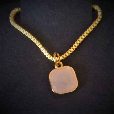 Pink Square Stone - Pedlar's Attic