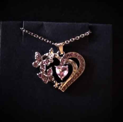 Pink Butterfly Heart - Pedlar's Attic