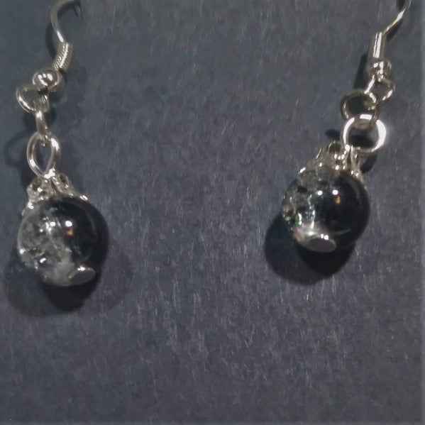 Sparkle & Shine Cracked Glass Earrings - Dazzling Elegance with Unique Design - Pedlar's Attic