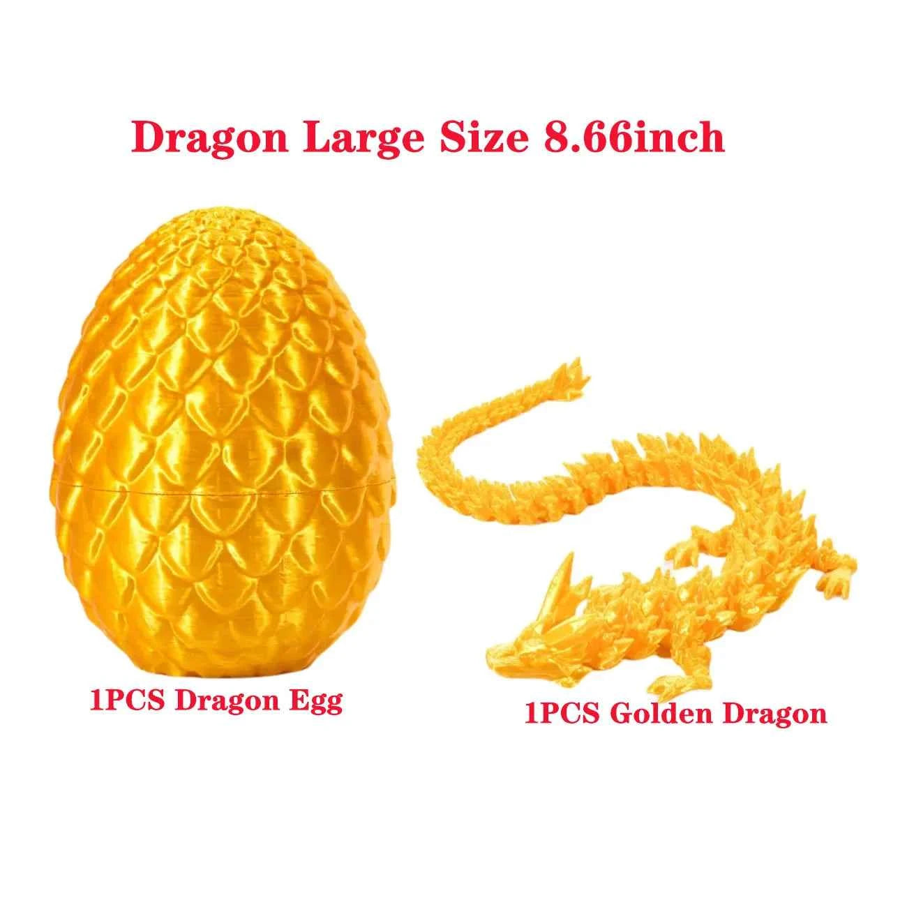 3D Printed Dragon Egg With Dragon Full Articulated Dragon Modle,Three-Dimensional Joint Movable Desktop Ornament Home Decor Toys - Pedlar's Attic
