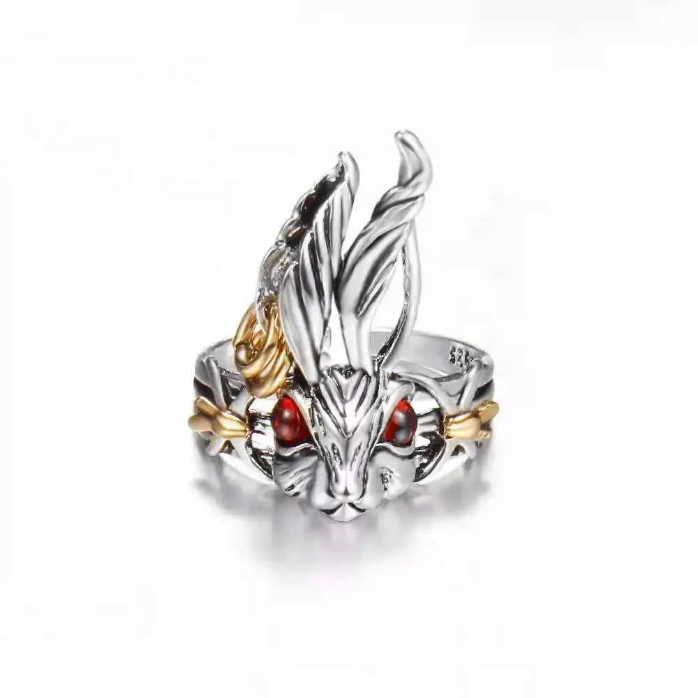 Retro Alice Wonderland Rabbit Ring Punk Gothic