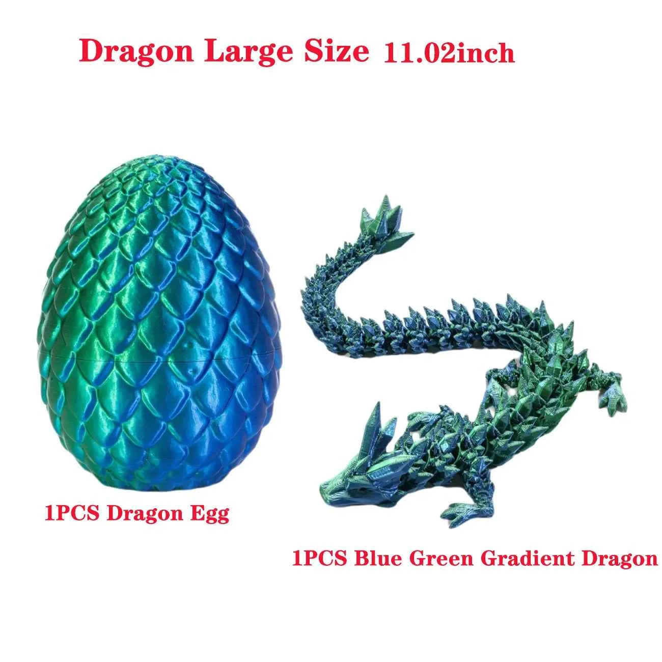 3D Printed Dragon Egg With Dragon Full Articulated Dragon Modle,Three-Dimensional Joint Movable Desktop Ornament Home Decor Toys - Pedlar's Attic