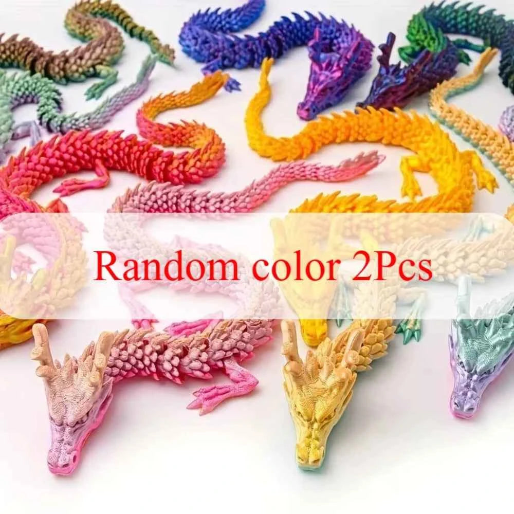 3D Printed Conjoined Dragon Ornaments Movable Cartoon Creative Dragon Plants rockery Fish Tank Landscaping Decoration 30cm - Pedlar's Attic