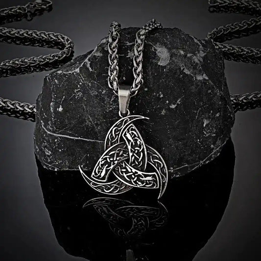 The Triskelion — Triple Crescent Celtic Norse Amulet Necklace