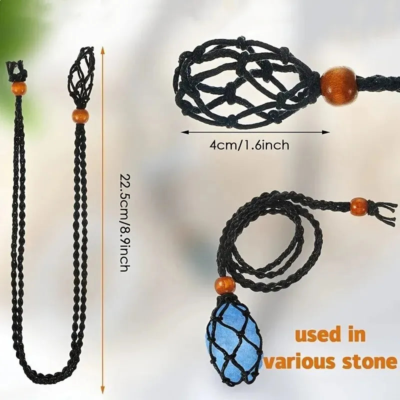 The Rainkeeper — Braided Crystal Catcher Necklace