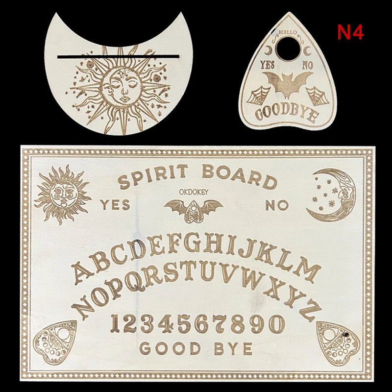 12inch Wooden Divination Pendulum Board Engraved Magic Board Ouija Board Metaphysical Message Witch's Pendulum Board Kit