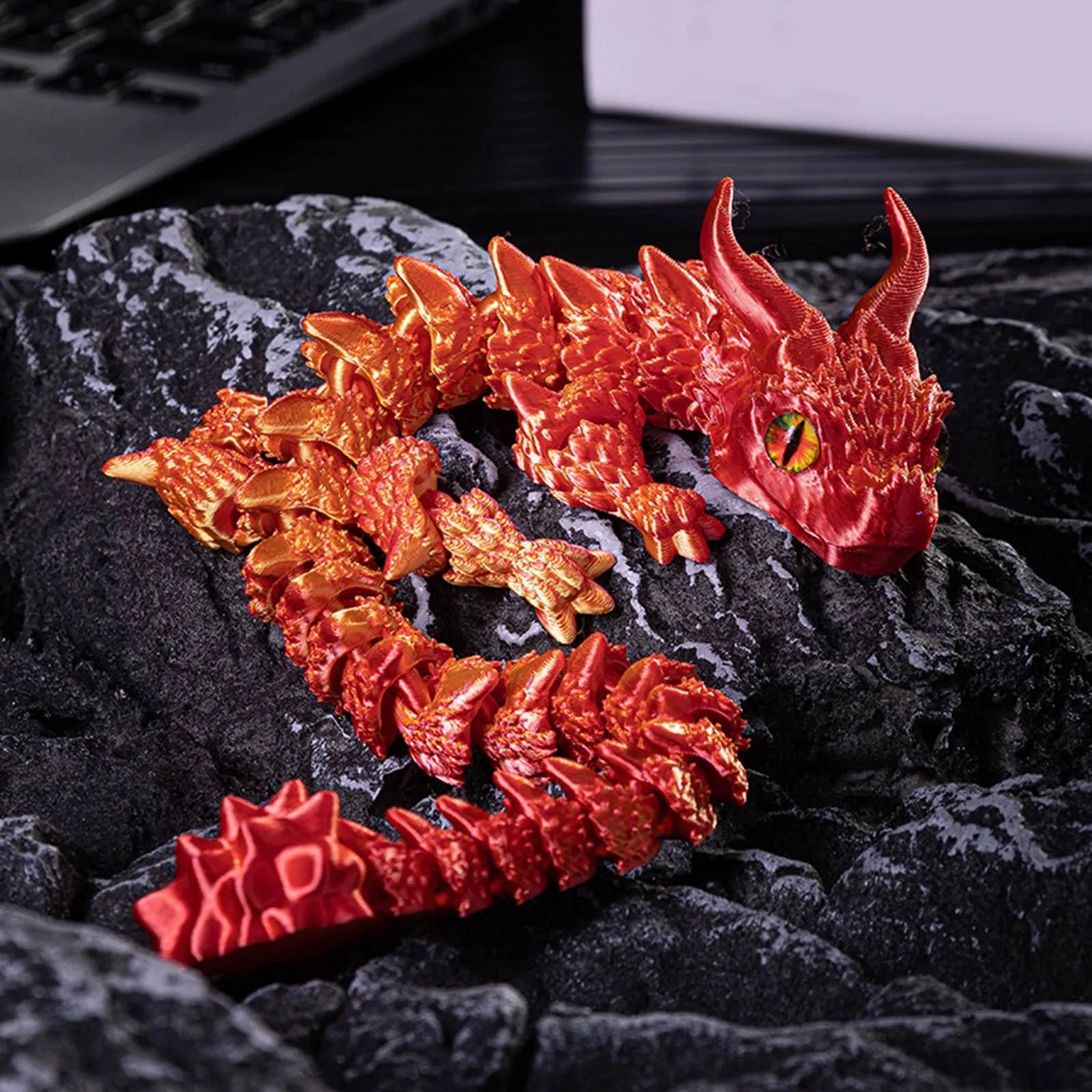 3d Printed Steam Technology Dinosaur Animal Toys Home Room Car Ornaments Joints Can Move Freely Steam Technology Flying Dragon - Pedlar's Attic