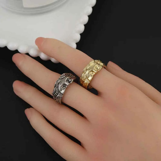 Retro Half Face Venus Ring