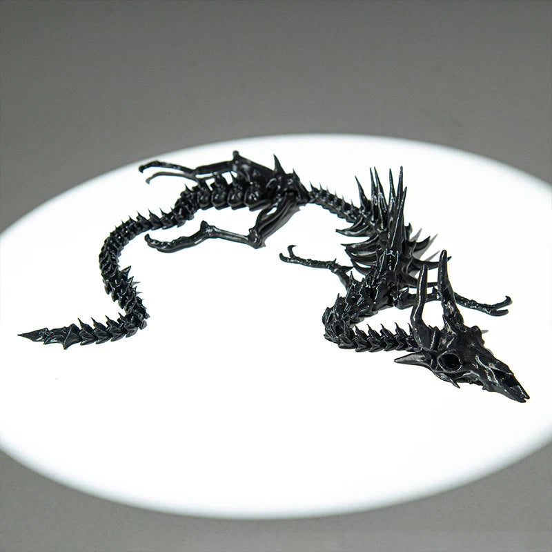 3D Printing Dragon Skeleton Model Creative Joints Movable Desktop Craft Ornament Toys Home Decorations Gifts