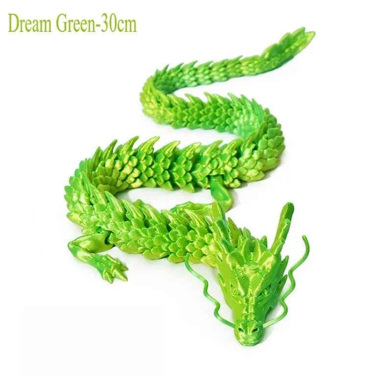 3D Printed Conjoined Dragon Ornaments Movable Cartoon Creative Dragon Plants rockery Fish Tank Landscaping Decoration 30cm - Pedlar's Attic