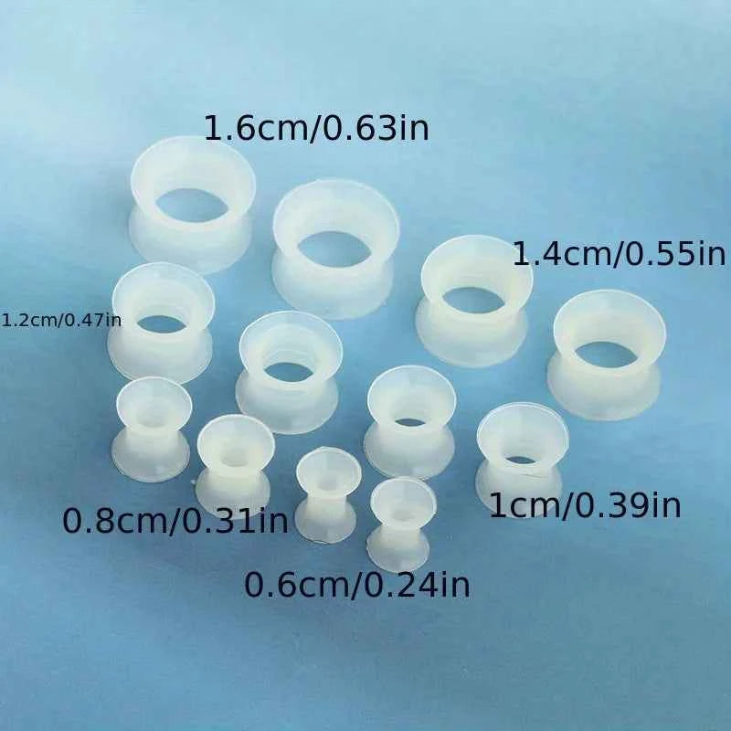 22pcs 8G-3/4 Ultra Thin Silicone Double Flared Flexible Tunnel - Pedlar's Attic