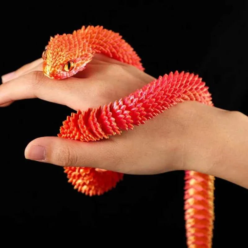 3D Printed Snake Rotatable Articulated - Pedlar's Attic