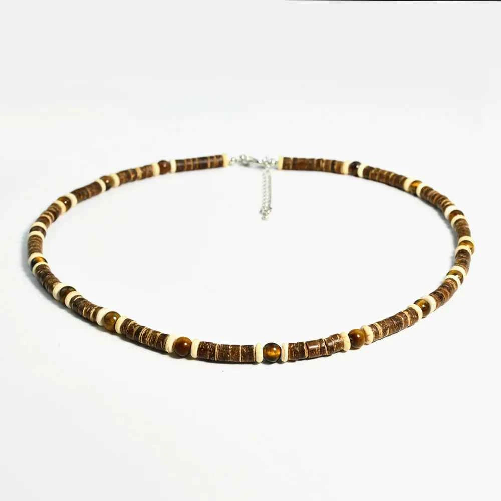 Laut Turquoise Wood Necklace Boho Beach Surfer Adjustable Bead Necklaces for Women Men Summer Jewelry Gifts