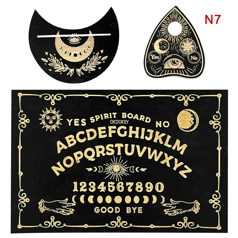 12inch Wooden Divination Pendulum Board Engraved Magic Board Ouija Board Metaphysical Message Witch's Pendulum Board Kit
