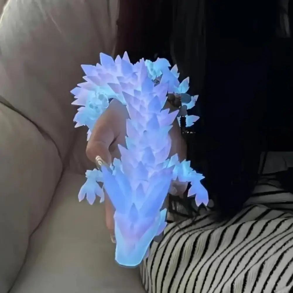 3D Printed Dragon toy Statue Cartoon Dragon Crafts for Home Decor decoracion Figurines Ornament Rotatable Articulated Dragon
