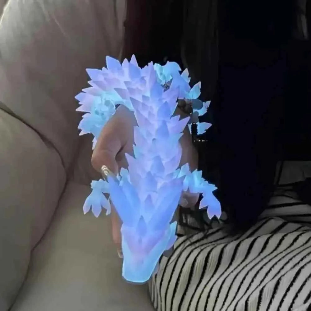 3D Printed Dragon toy Statue Cartoon Dragon Crafts for Home Decor decoracion Figurines Ornament Rotatable Articulated Dragon - Pedlar's Attic