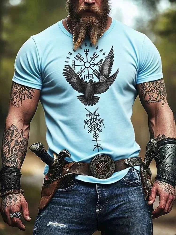 Viking-Crow Viking style T-shirts