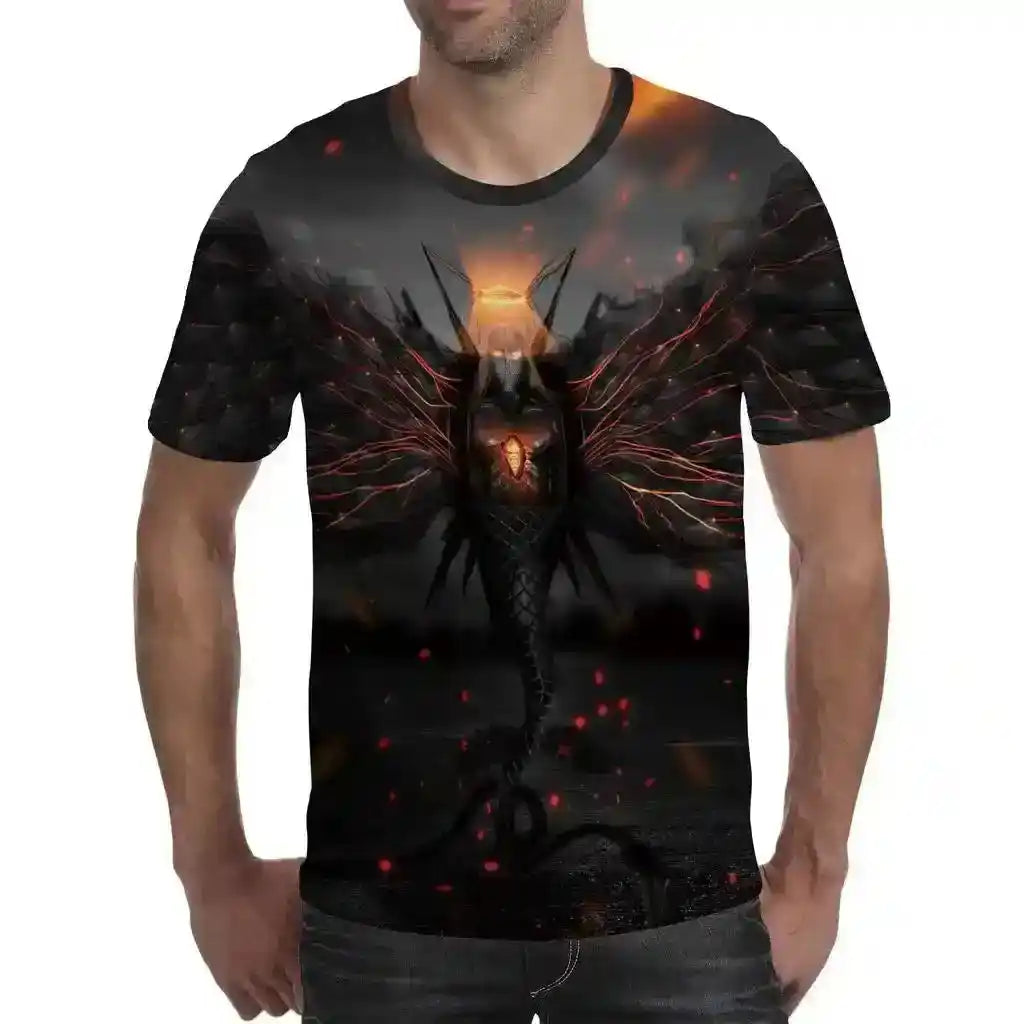 Luminous Angel – Fluorescent 3D Print Unisex Tee