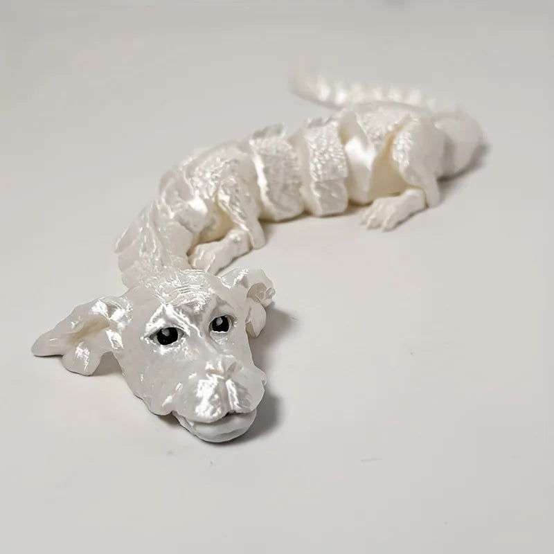 3D Printed Dog Dragon Rotatable Articulated Dog Dragon Joint Mobility Simulation Model Office Desktop Ornament Home Decor Gift