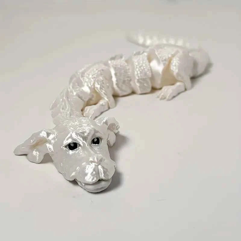 3D Printed Dog Dragon Rotatable Articulated Dog Dragon Joint Mobility Simulation Model Office Desktop Ornament Home Decor Gift - Pedlar's Attic