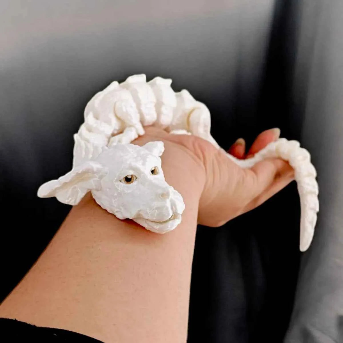 3D Printed Dog Dragon Rotatable Articulated Dog Dragon Joint Mobility Simulation Model Office Desktop Ornament Home Decor Gift - Pedlar's Attic